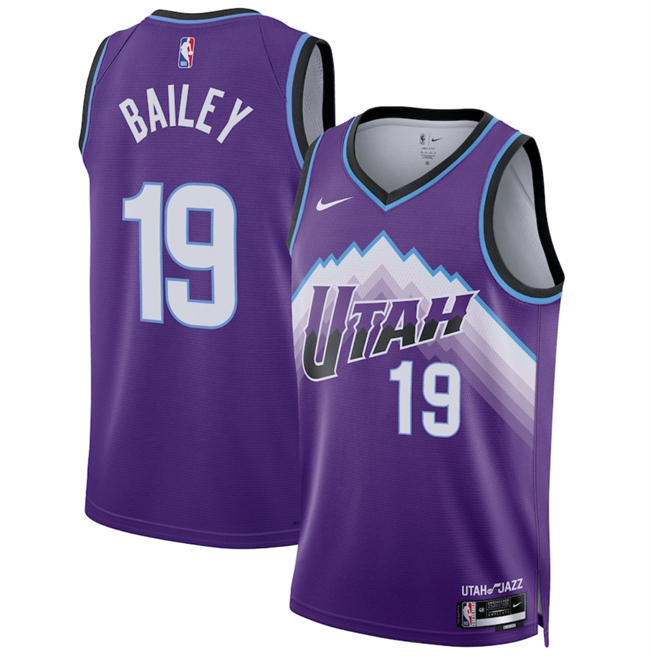 Men's Purple Utah Jazz #19 Ace Bailey 2025 Icon Edition Stitched Basketball Jersey
